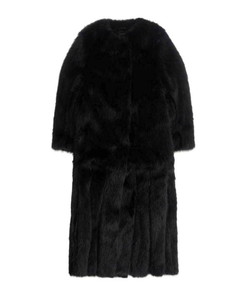 Simone Rocha Belted Long Coat In Black