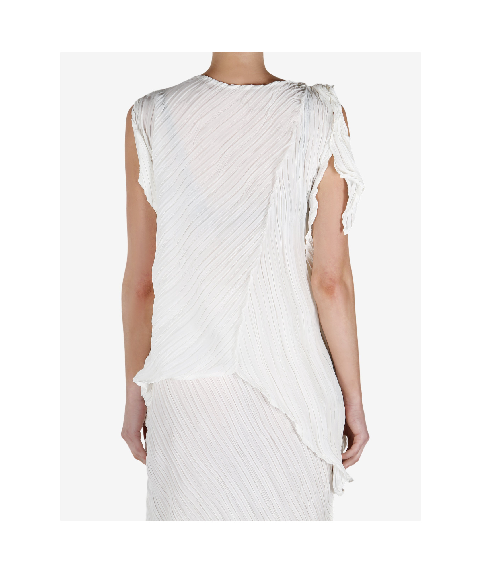 Shop Issey Miyake Wrinkled Twisted Top