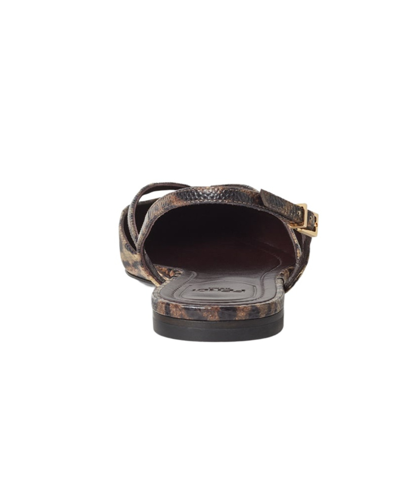 Fendi Printed Karung Flats In Animal Print