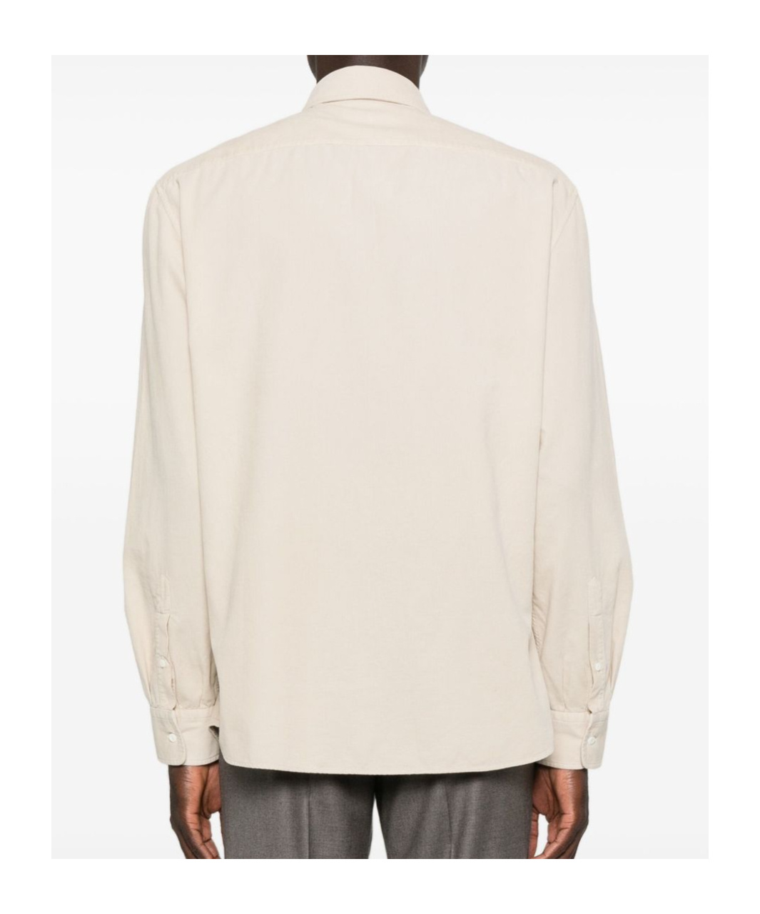 Brunello Cucinelli Beige Cotton Button-down Shirt In Neutral