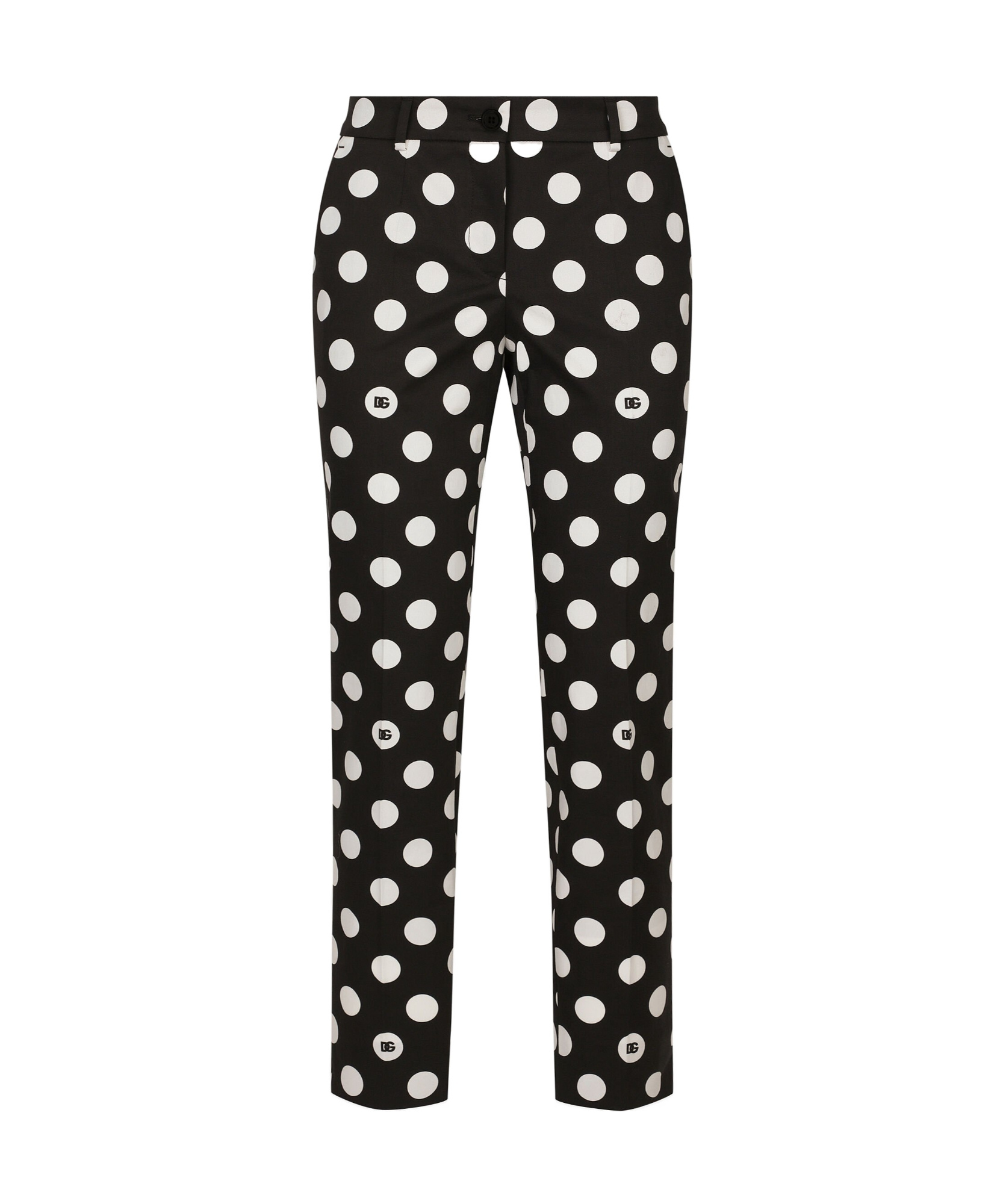 Shop Dolce & Gabbana Mid-rise Straight-leg Trousers In Black