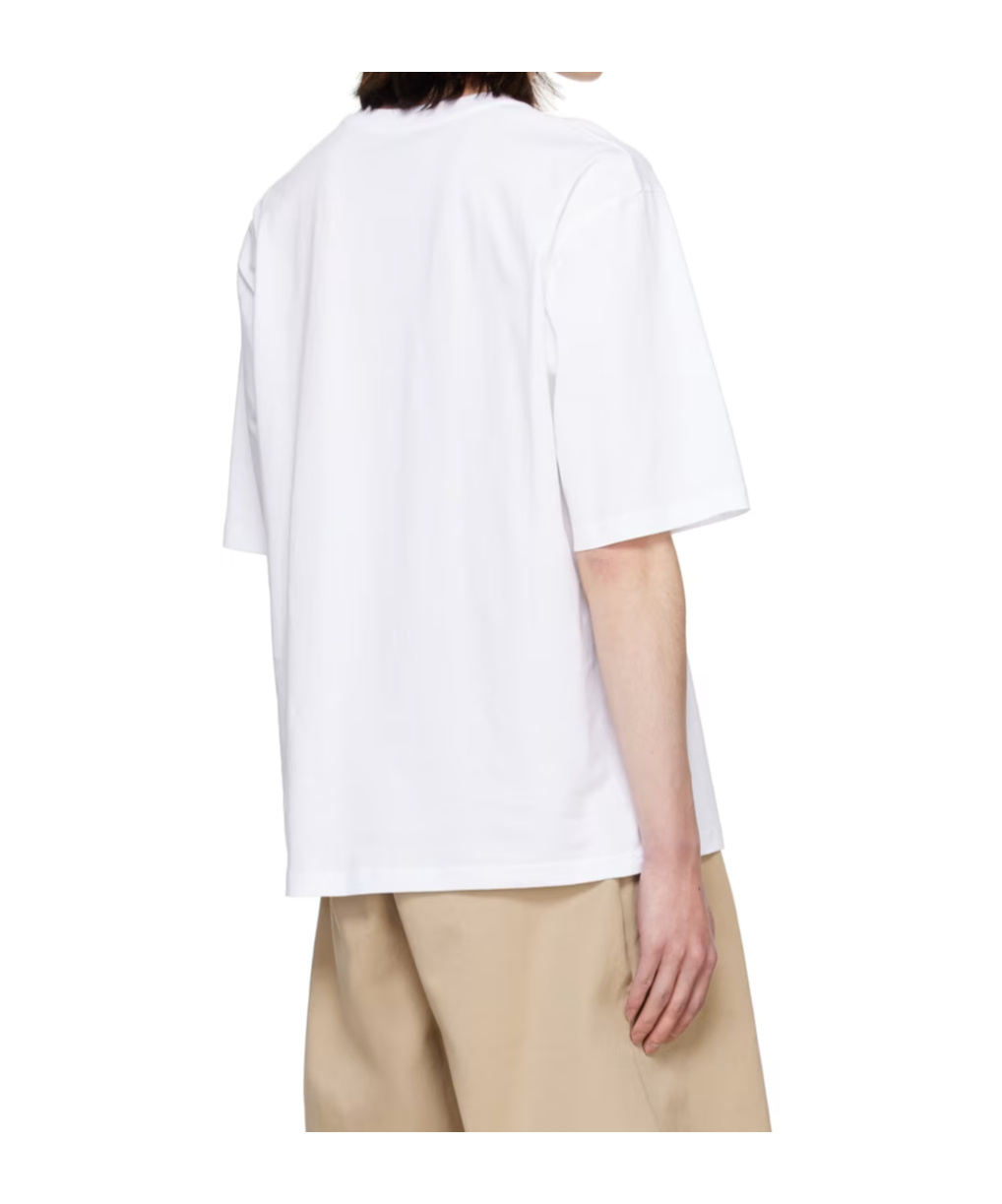 Moschino Short Sleeve Logo T Shirt White In White