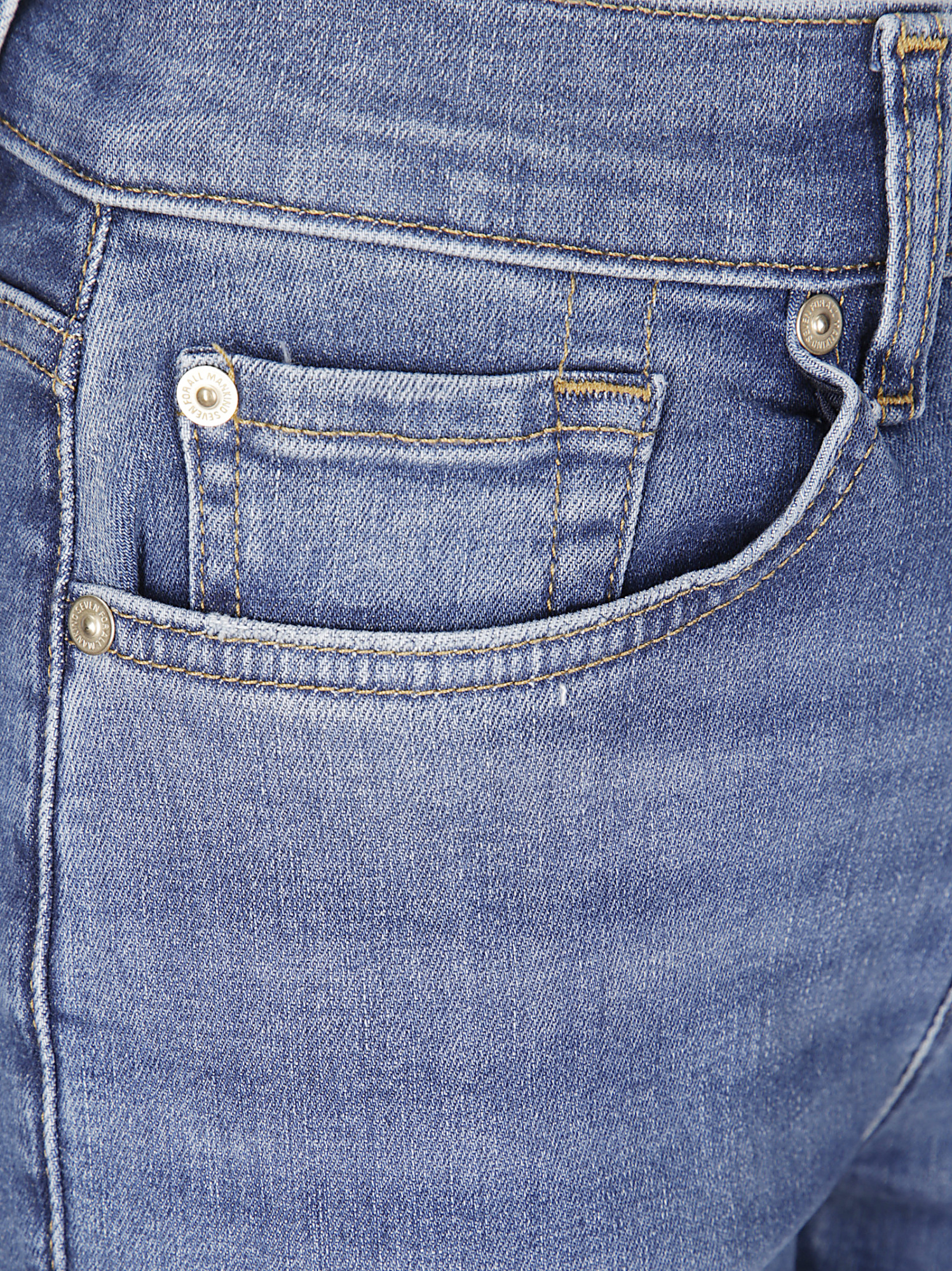 7 For All Mankind Jeans With Belt Loops In Blue