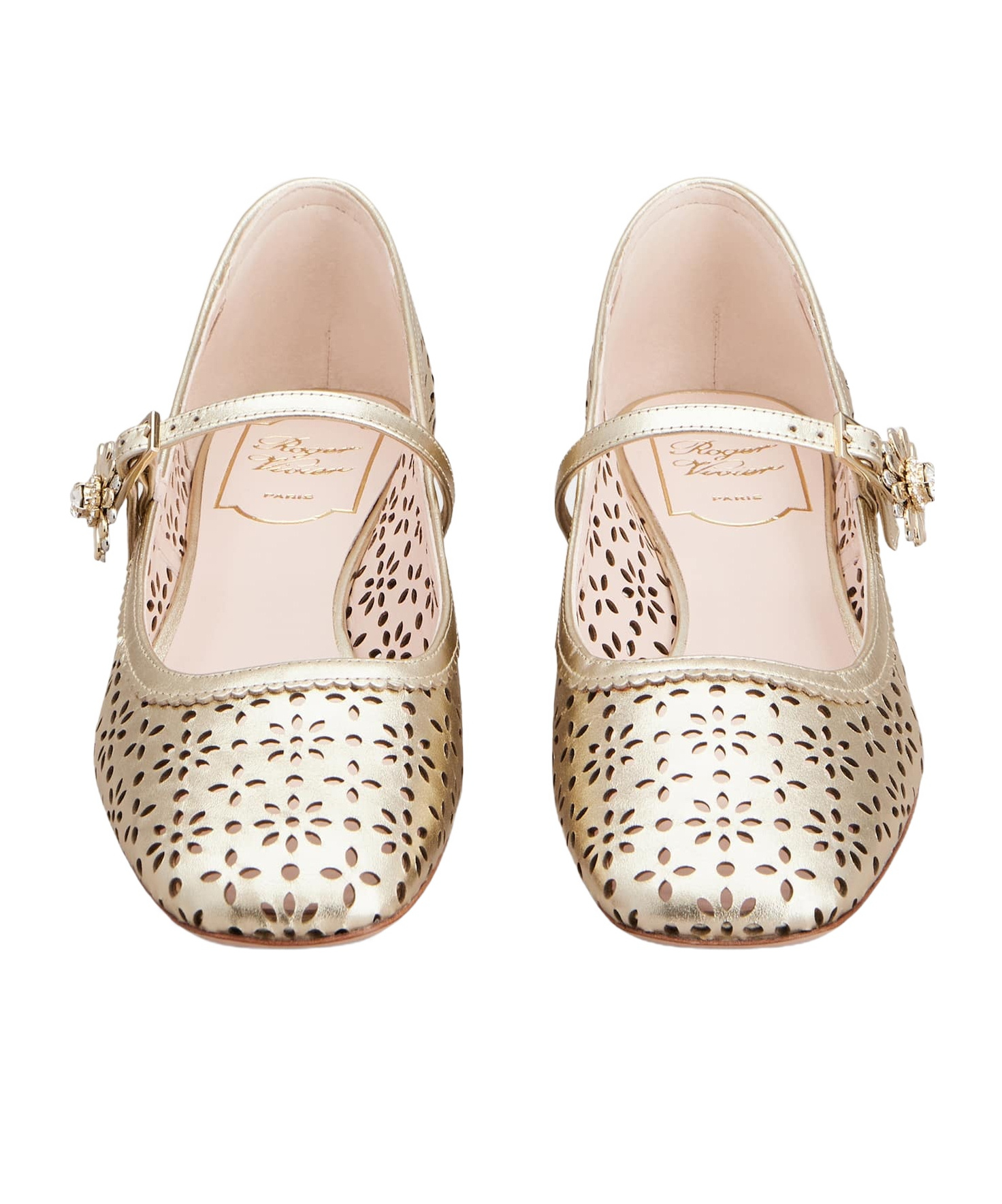 Roger Vivier Tres Vivier Mary Jane Shoes In Neutral