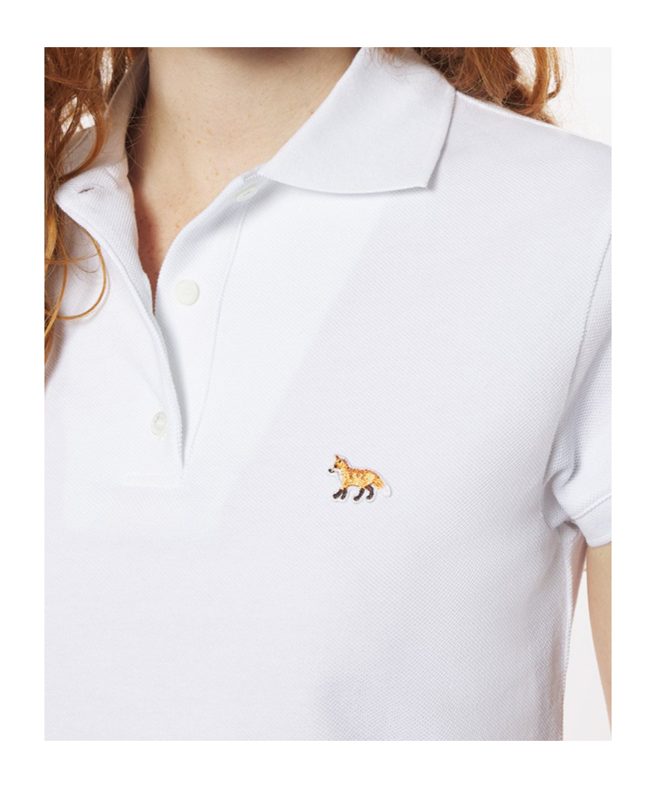 Maison Kitsuné Fox-motif Polo Top In White