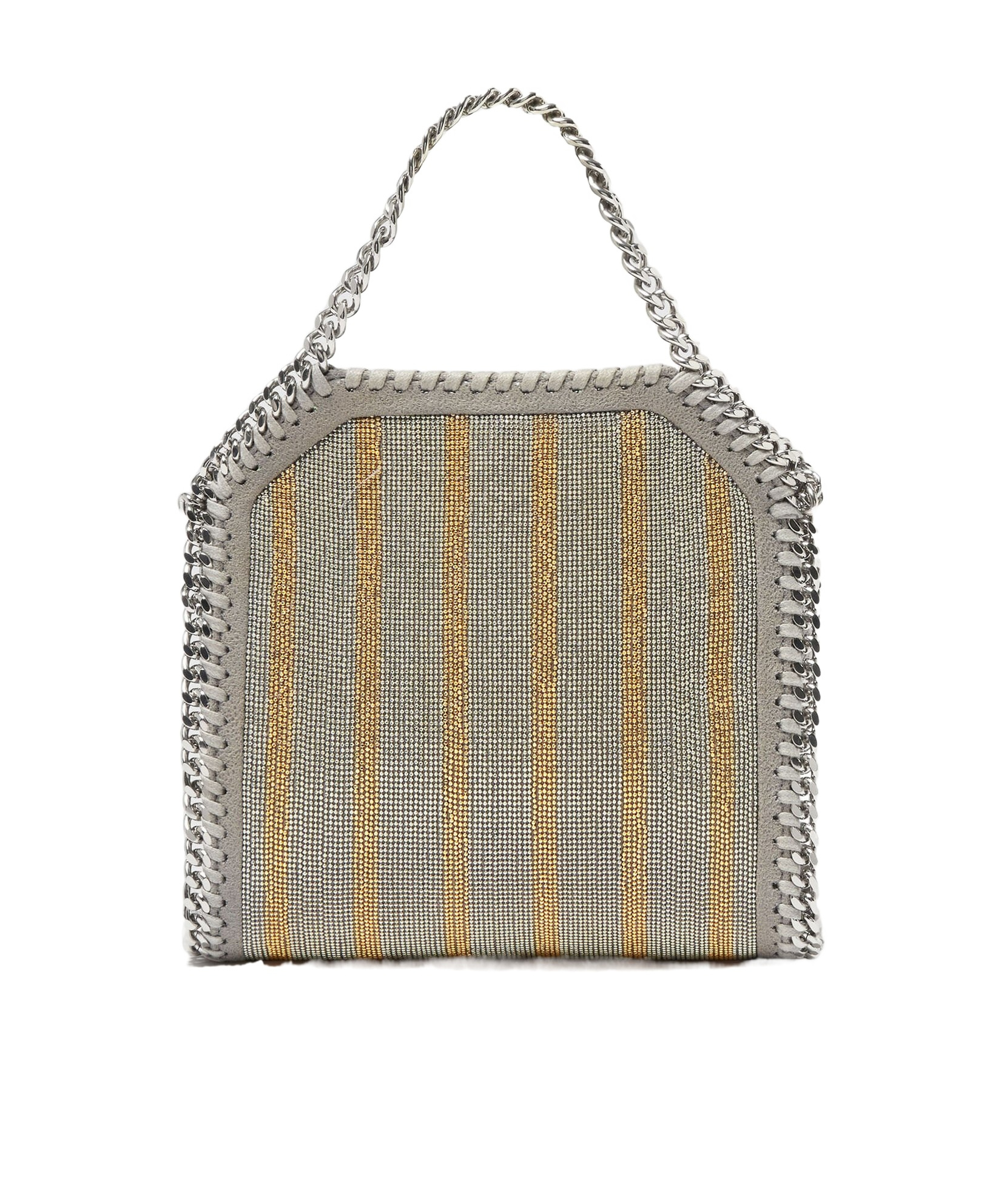 Stella Mccartney Limited-edition Falabella Metallic Chain-embroidered Tiny Tote Bag