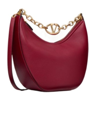 Valentino Vlogo Moon Shoulder Bag In Red