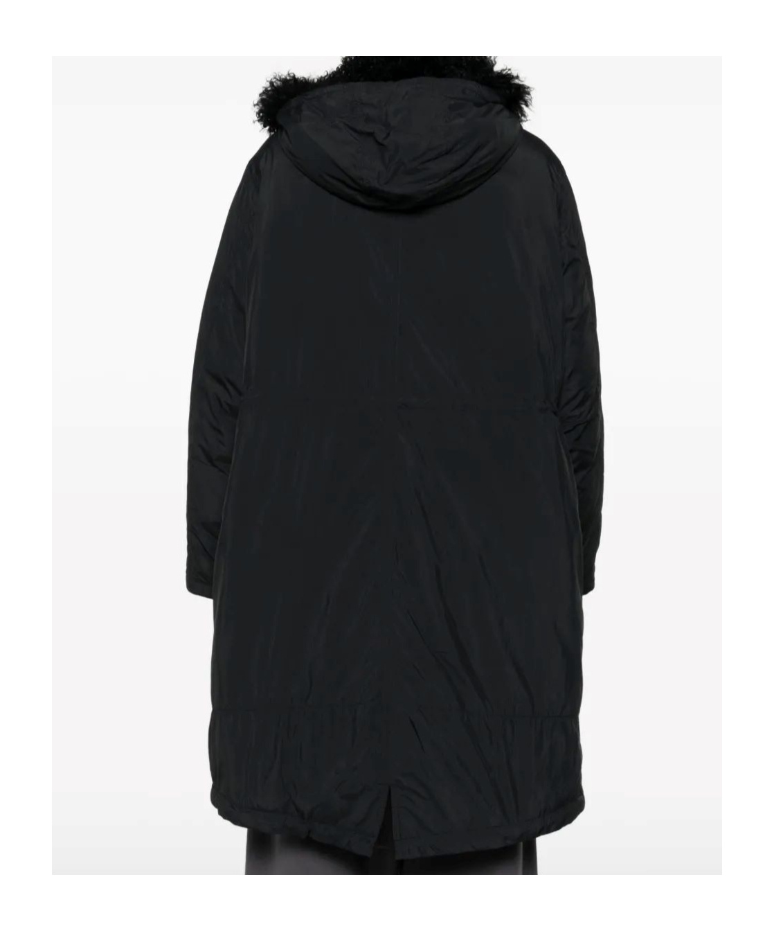Yves Salomon Faux Fur-trim Jacket In Black