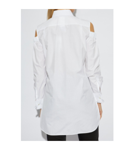 Max Mara Cut-out Shirt In White