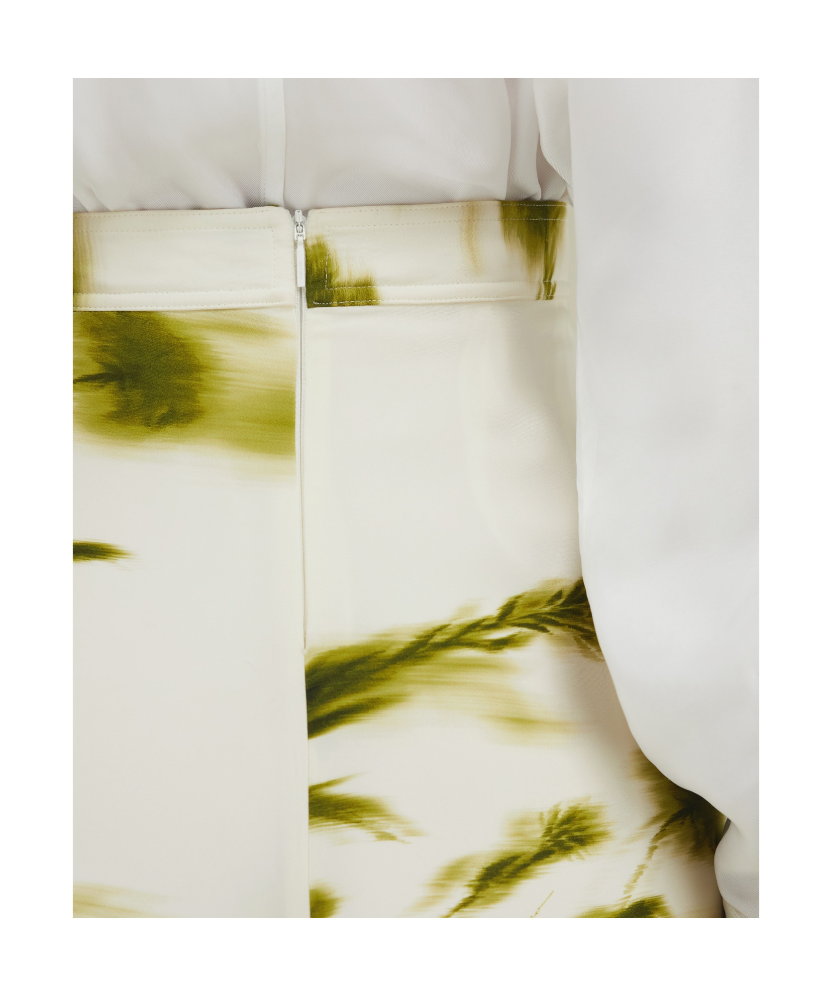 Ferragamo Printed Handkerchief Skirt In White