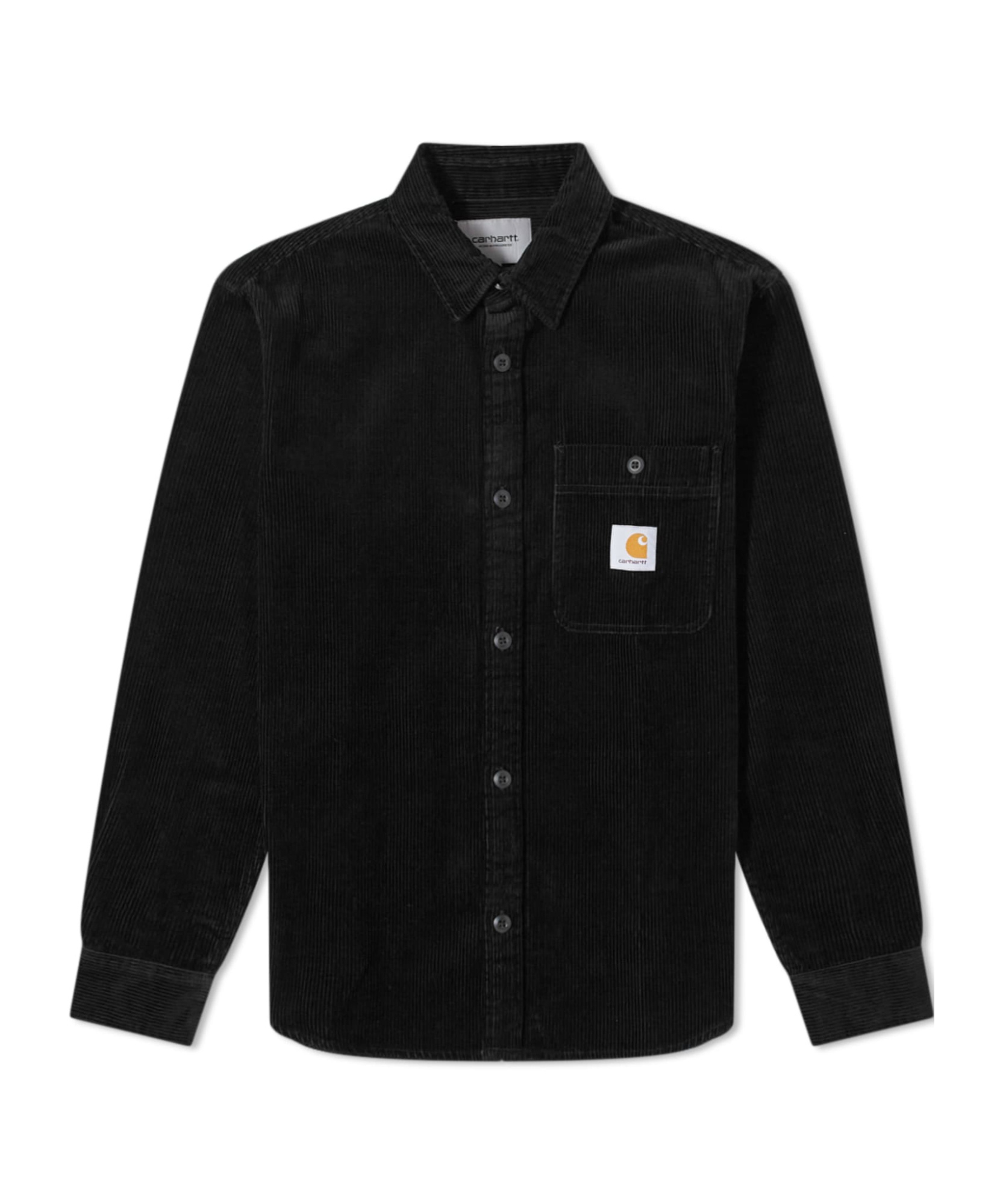 Carhartt Work In Progress Flint Corduroy Button-up Shirt In Black