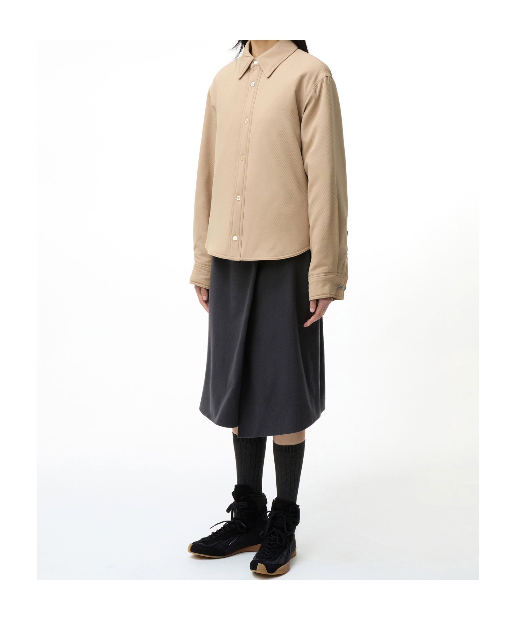Ader Error Padded Shirt In Nude