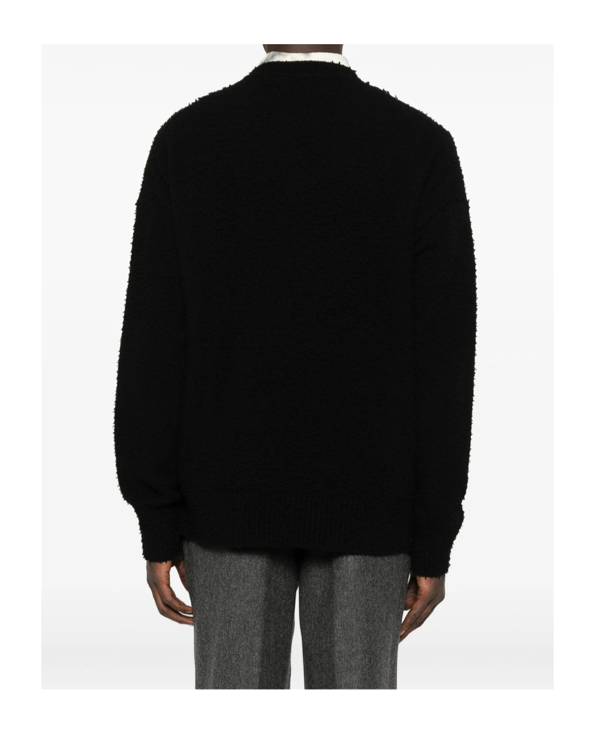 Roberto Collina Crew Neck Long Sleeve Sweater In Black