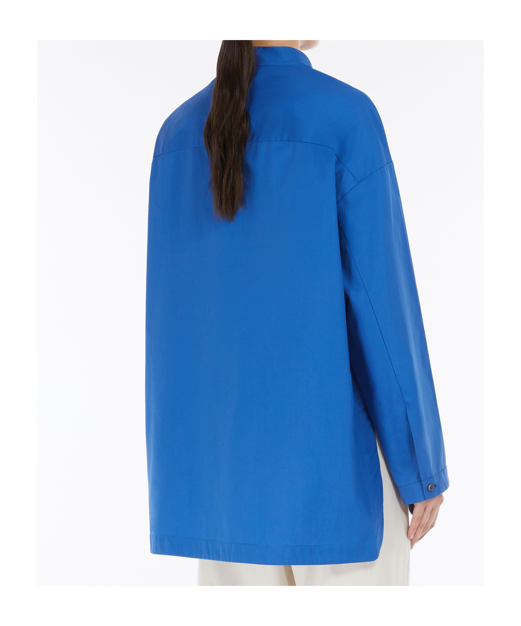 Max Mara Cotton Poplin Shirt In Cornflower