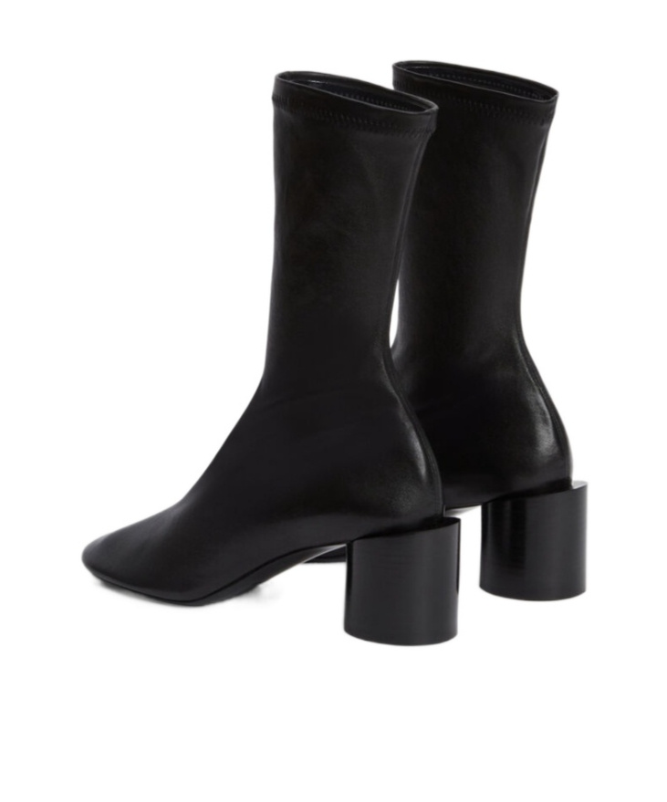 Jil Sander Block-heel Ankle Boots In Black