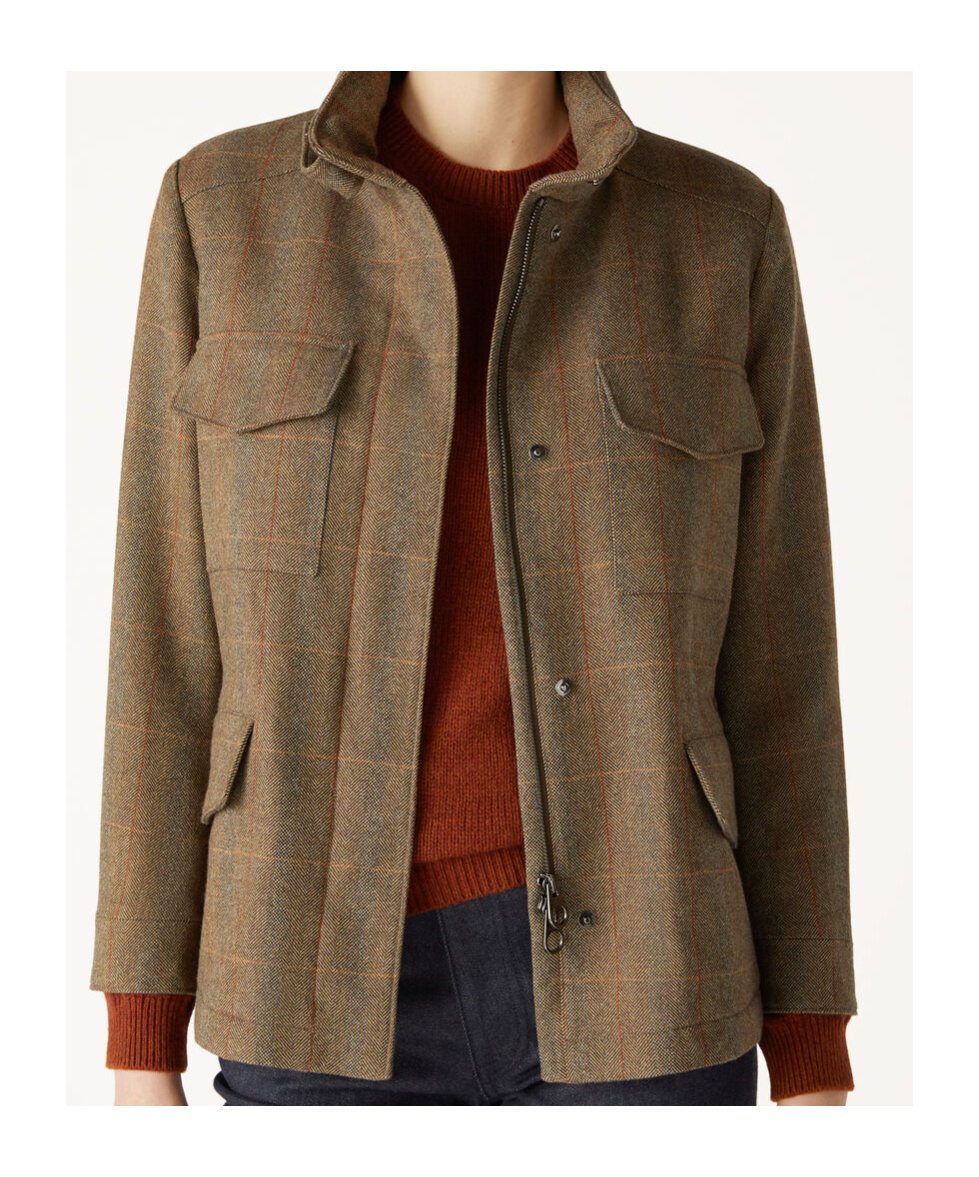 Shop Loro Piana Zip-up Jacket In Tundra Green