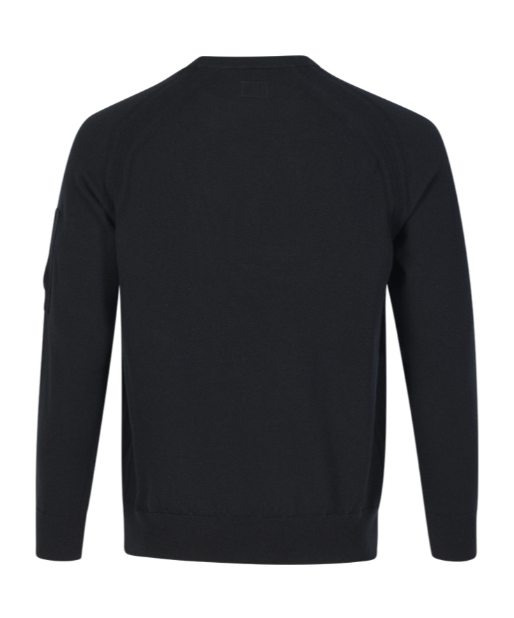C.p. Company Lens-detailed Sweater In Black