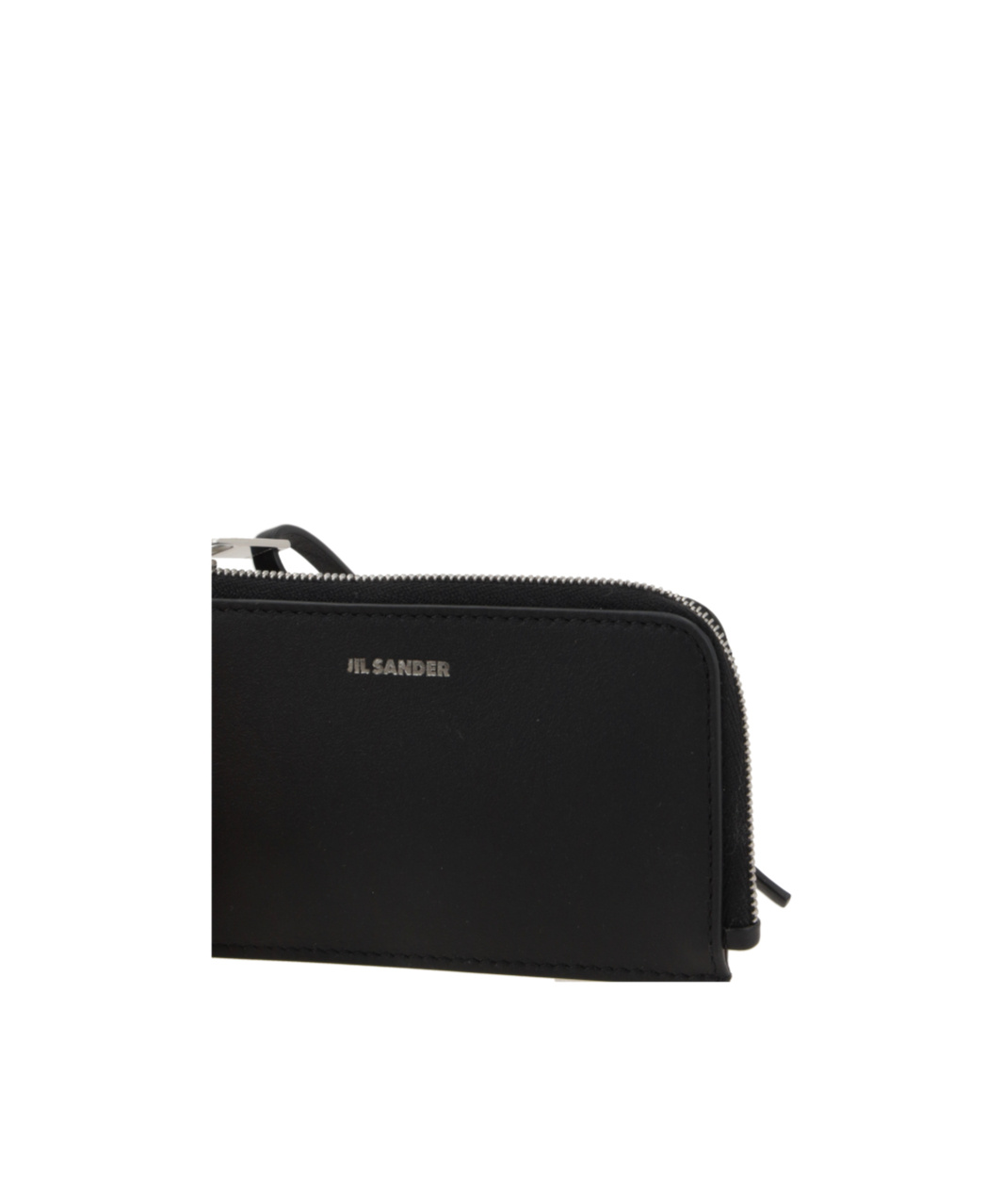 Jil Sander Logo Printed Zipped Wallet In Black