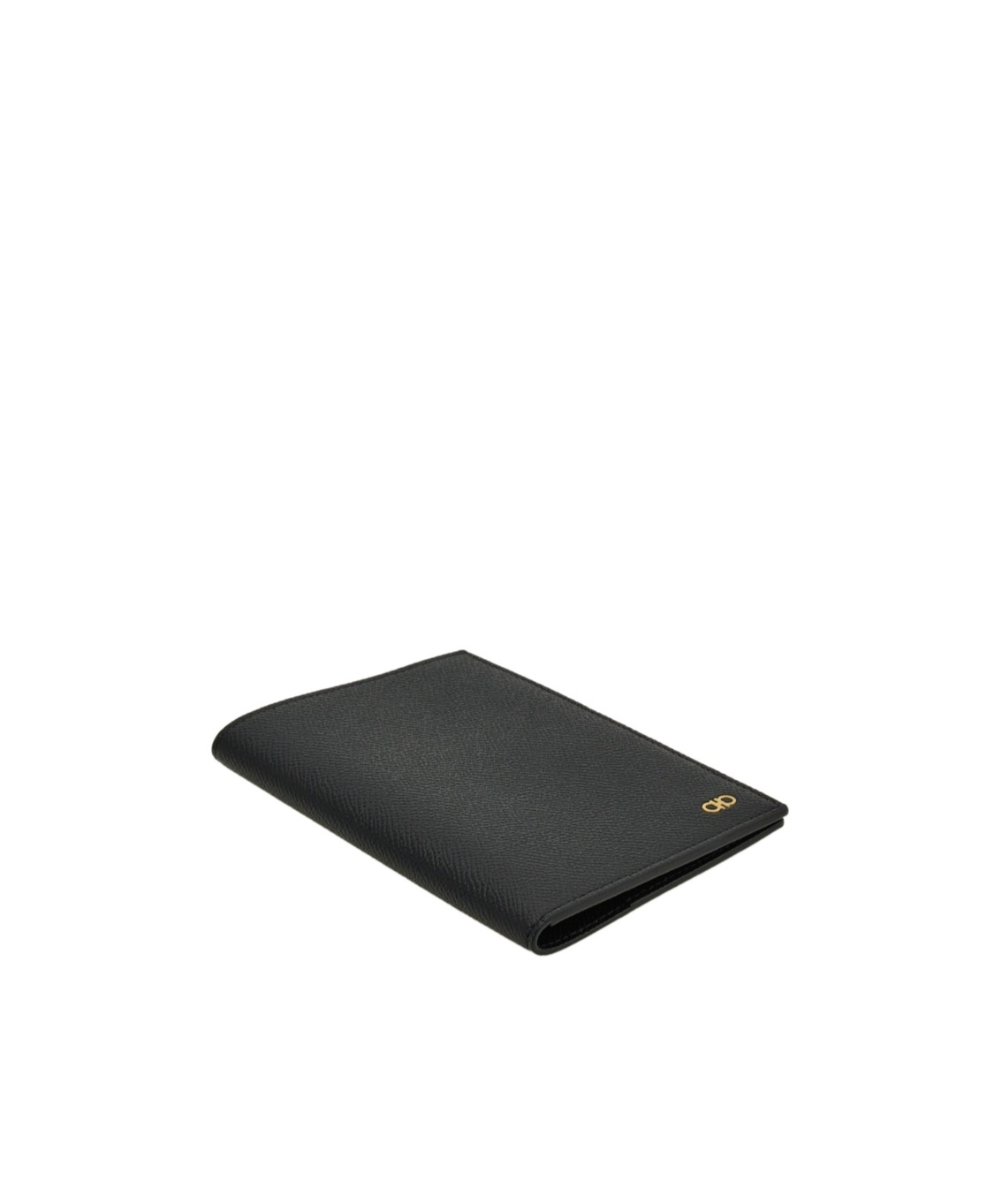 Ferragamo Gancini Passport Holder In Black