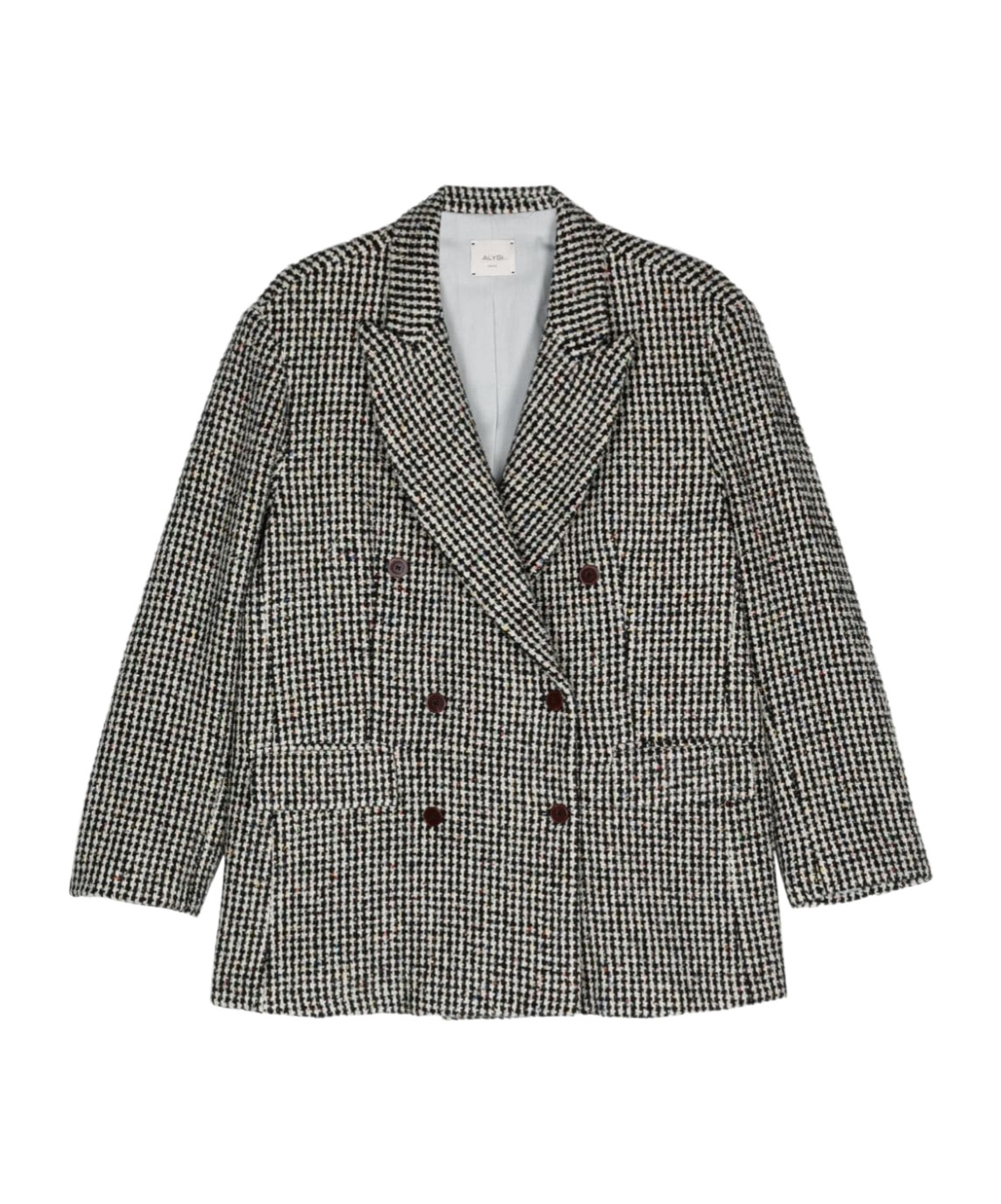 ALYSI HOUNDSTOOTH-PATTERN COAT