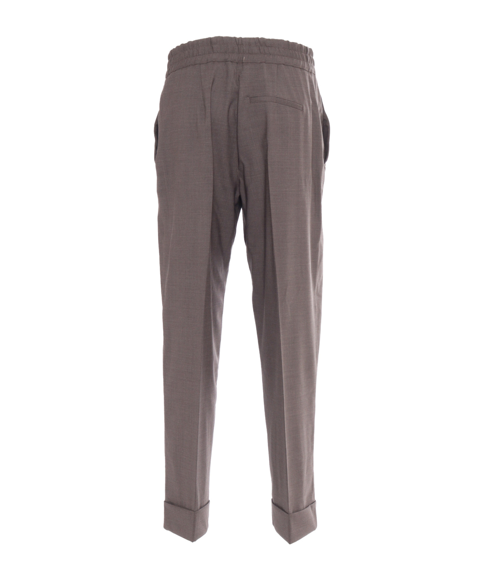 P.a.r.o.s.h Brown Wool Trousers In Black