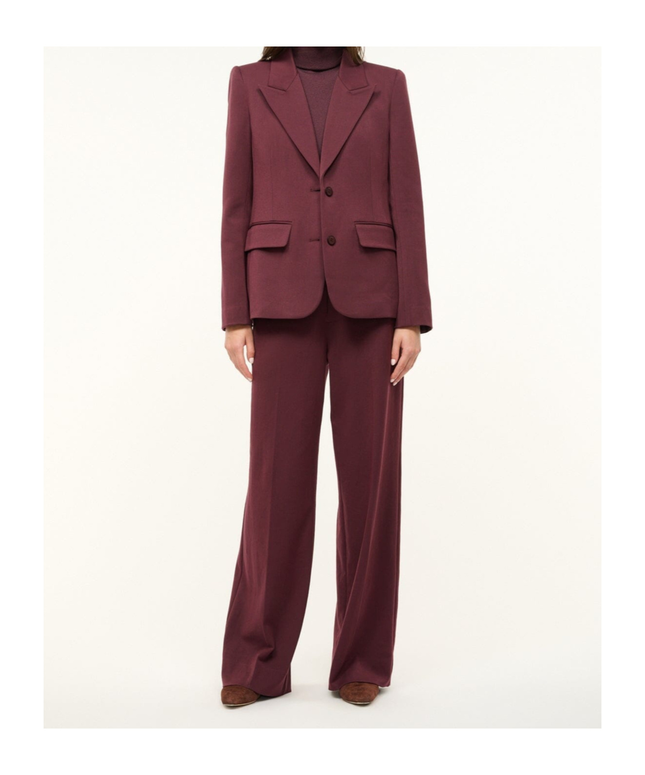 Shop Staud Prince Suiting Tailored Trousers In Red