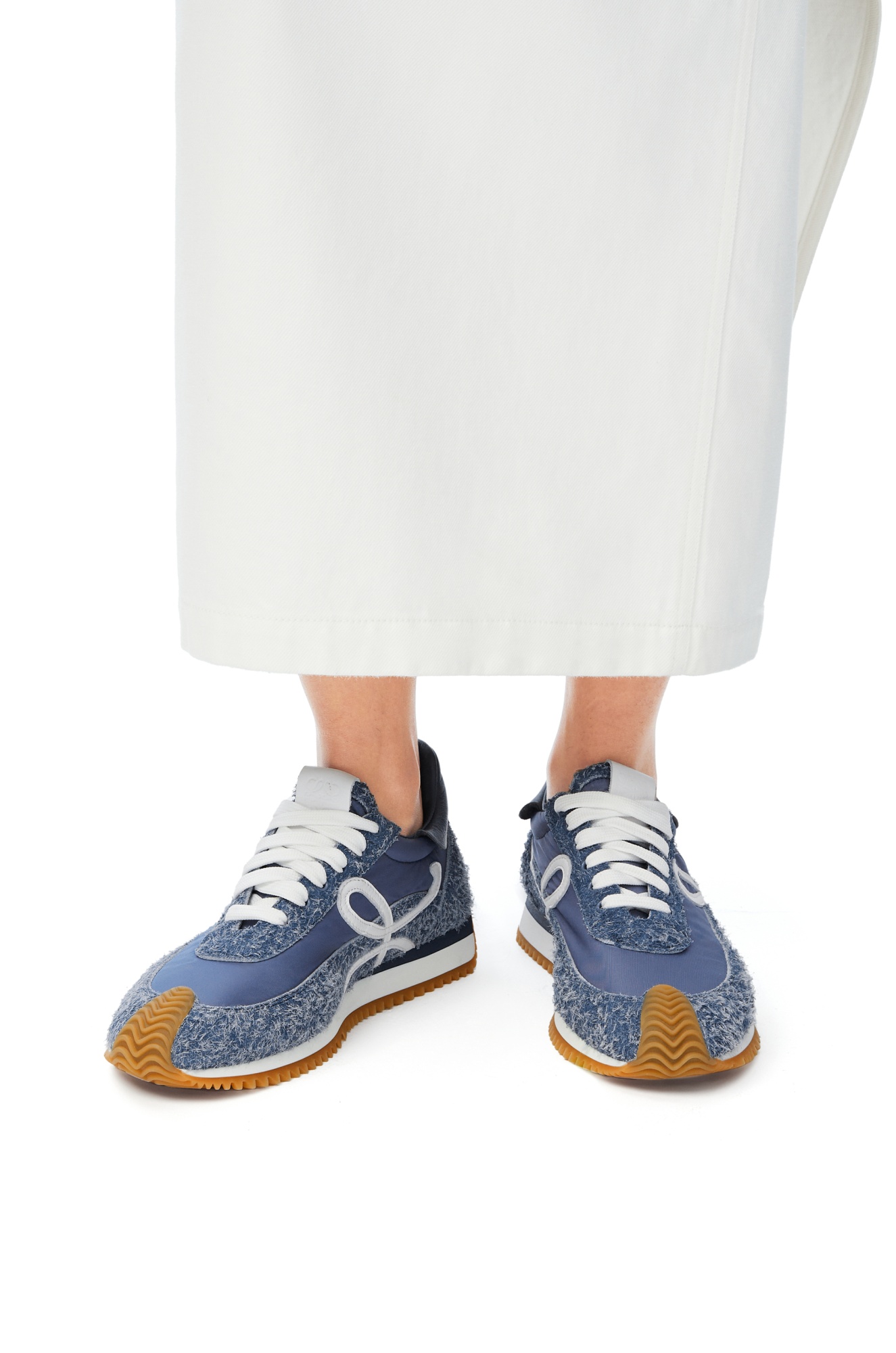 LOEWE FLOW RUNNER IN NYLON AND BRUSHED SUEDE