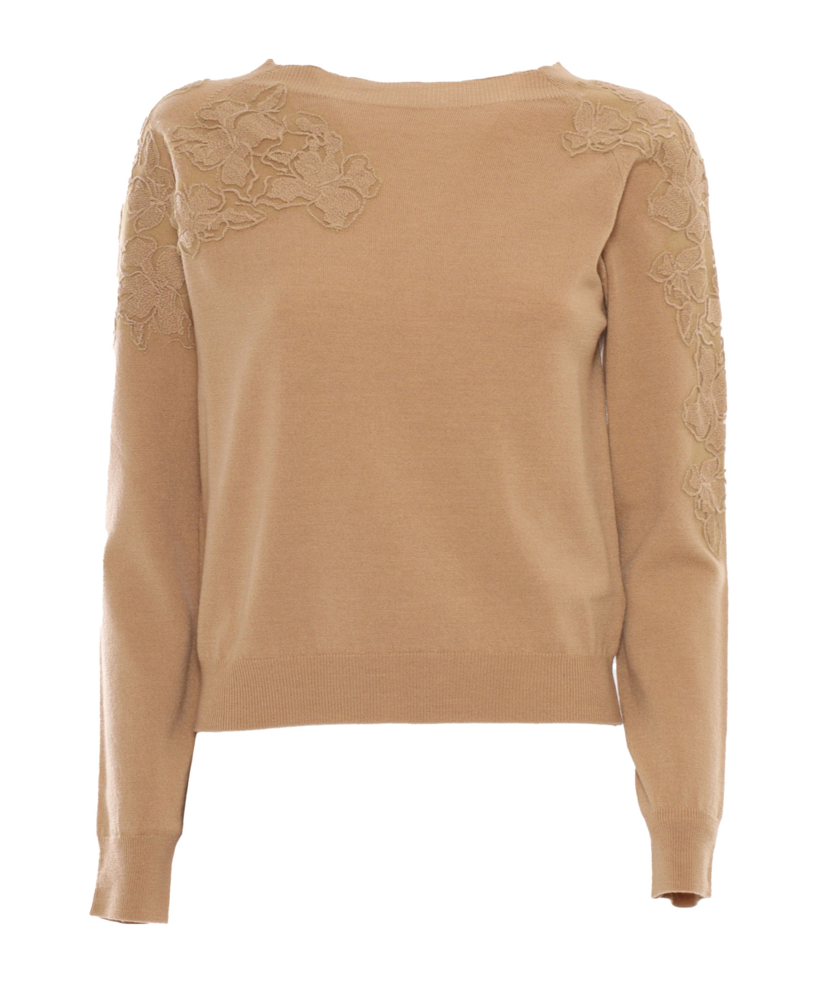 Ermanno Scervino Long-sleeved Pullover In Nude