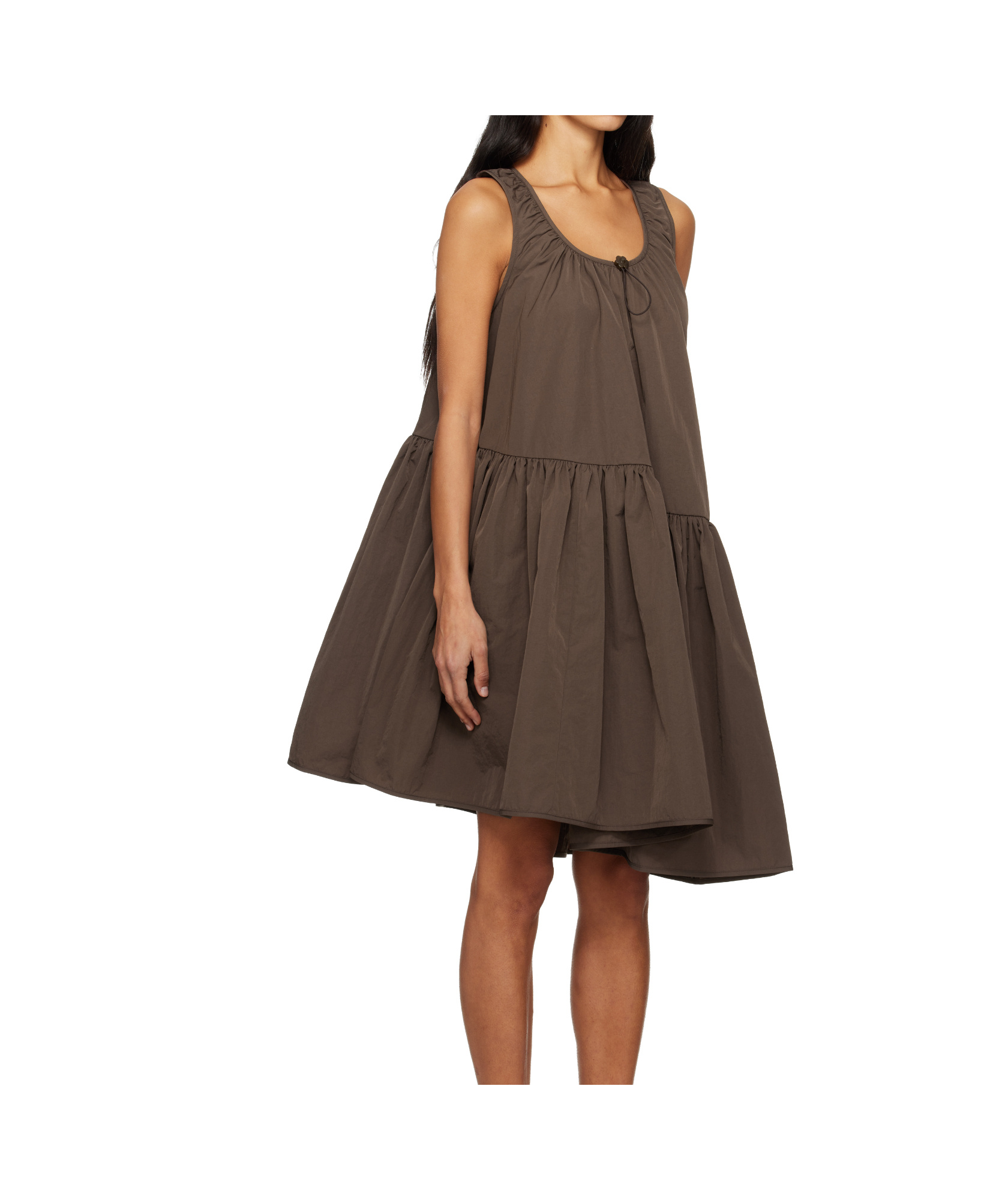 Cecilie Bahnsen Azelia Midi Dress In Brown