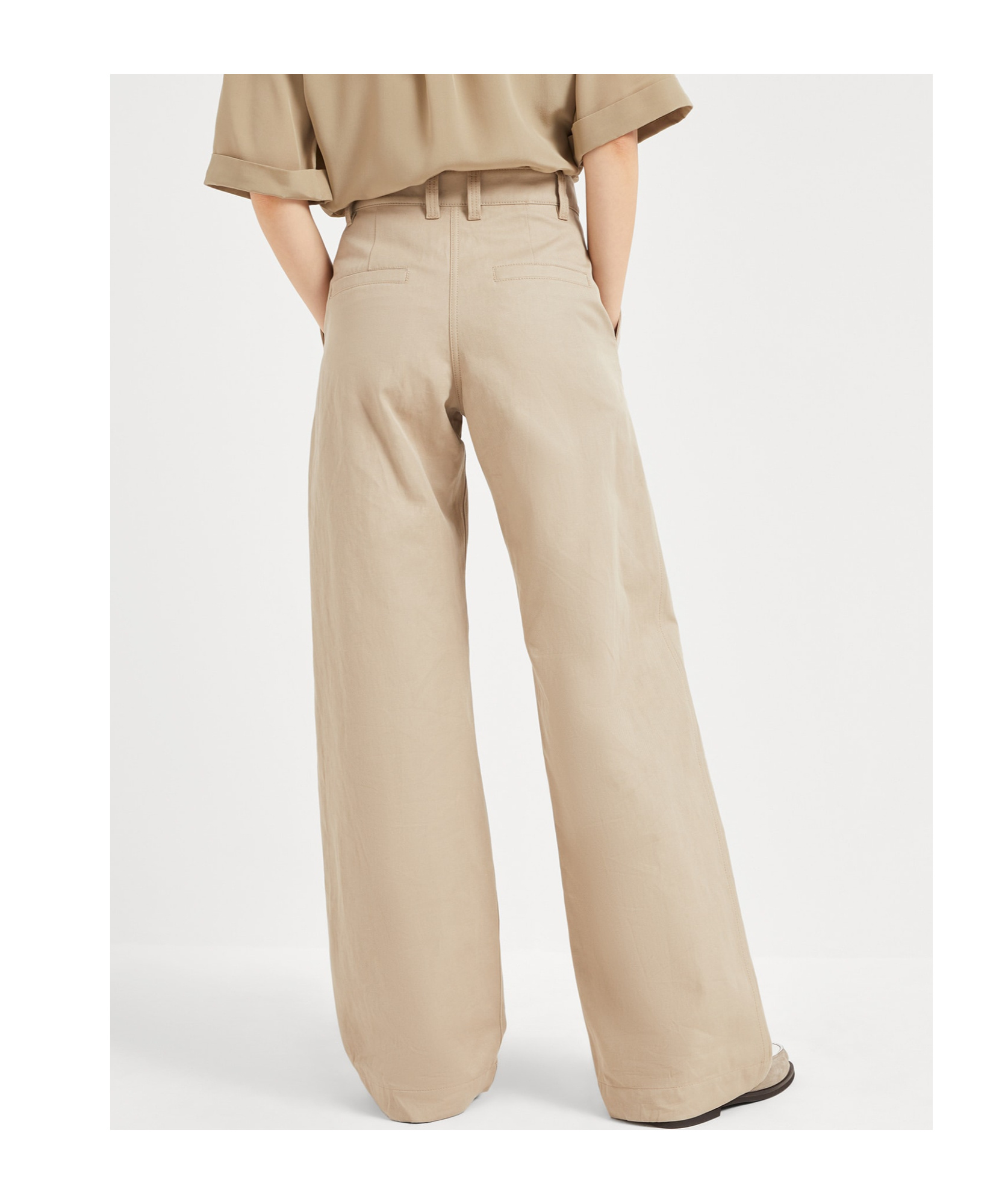 Brunello Cucinelli Ergonomic Trousers In Nude