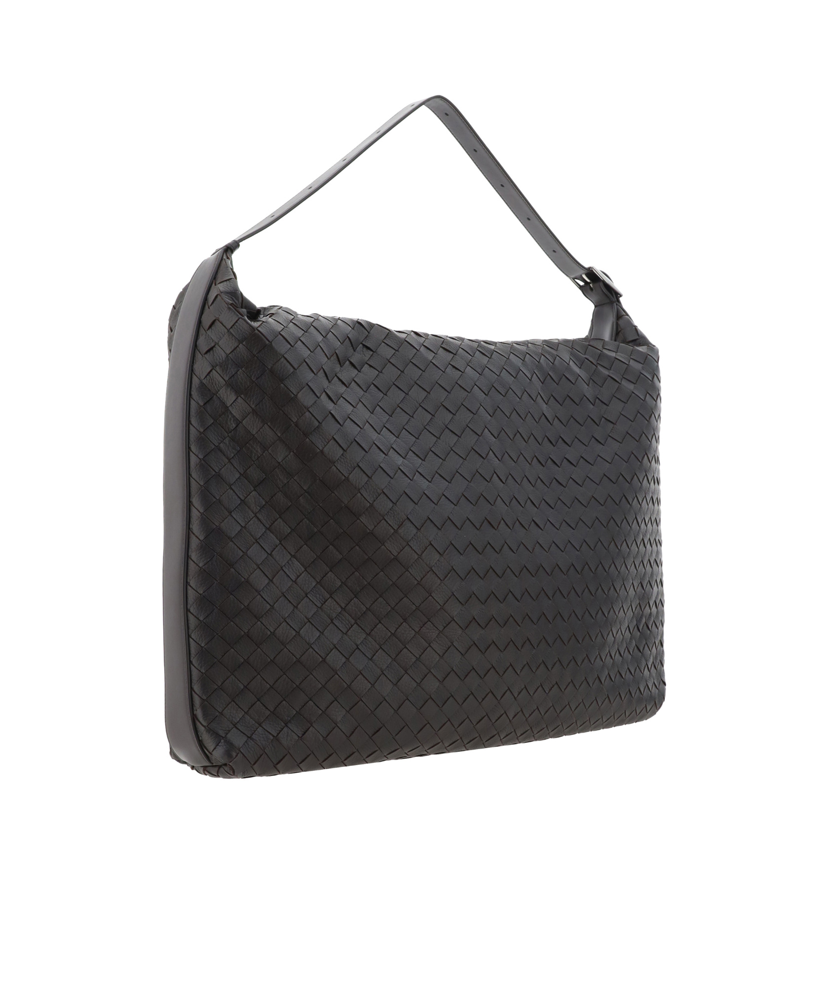 Bottega Veneta Logo Shoulder Bag In Black