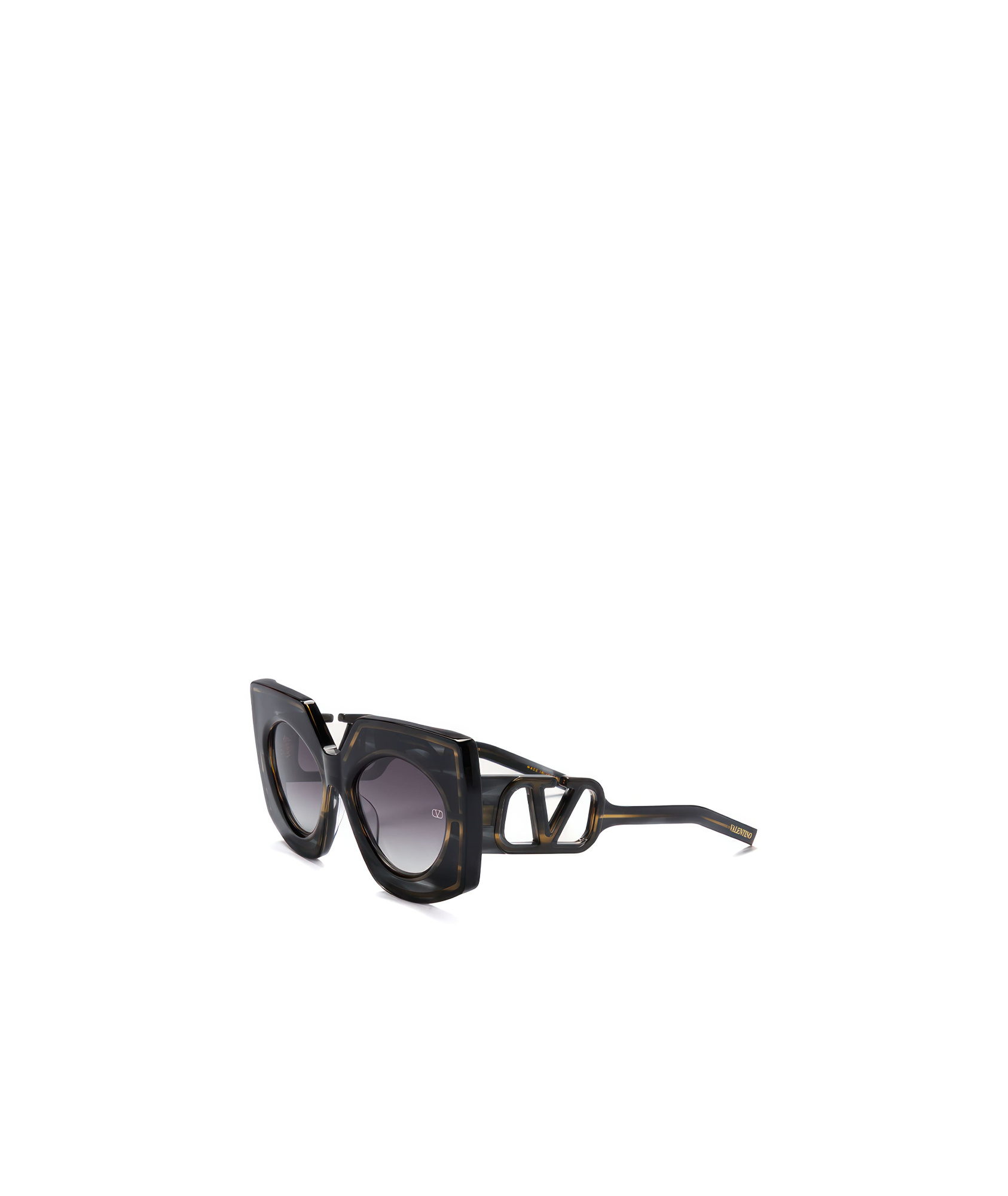 Valentino Logo Sunglasses In Black
