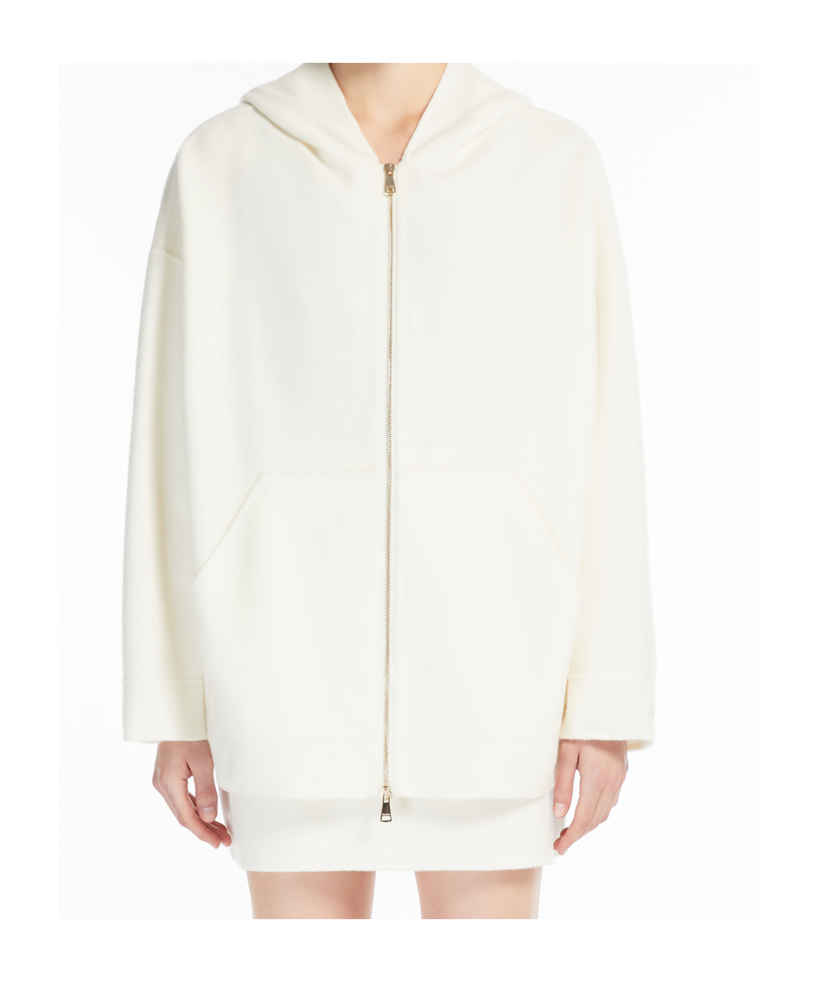 Max Mara Cashmere Wool Sweatshirt In White