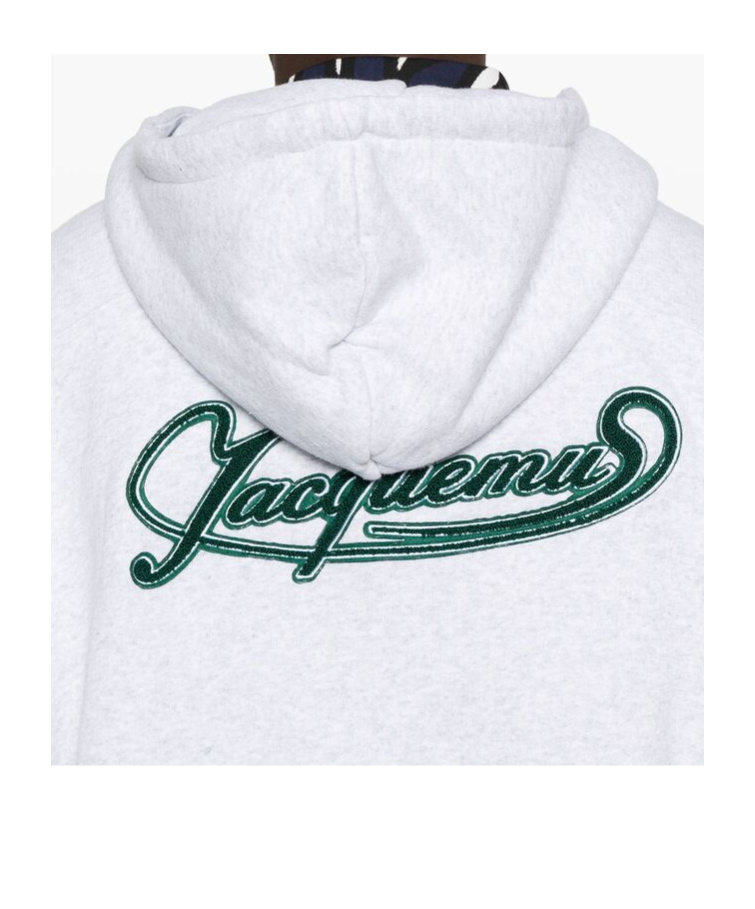 Jacquemus Le Hoodie Torneo Club Logo Patch Cotton Hoodie In White