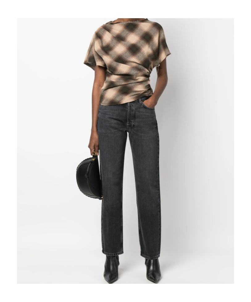 Samsoe & Samsoe Five-pocket Denim Trousers In Gray