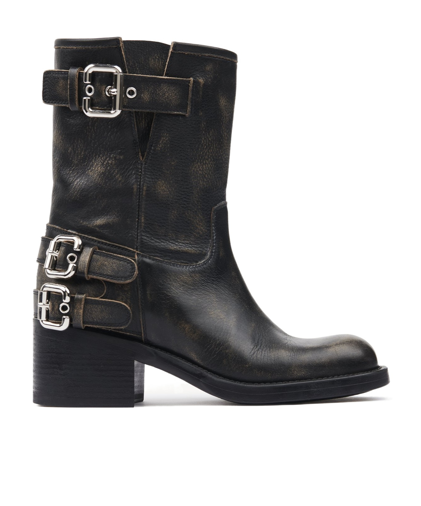 Chloé Round Toe Ankle Boots In Black