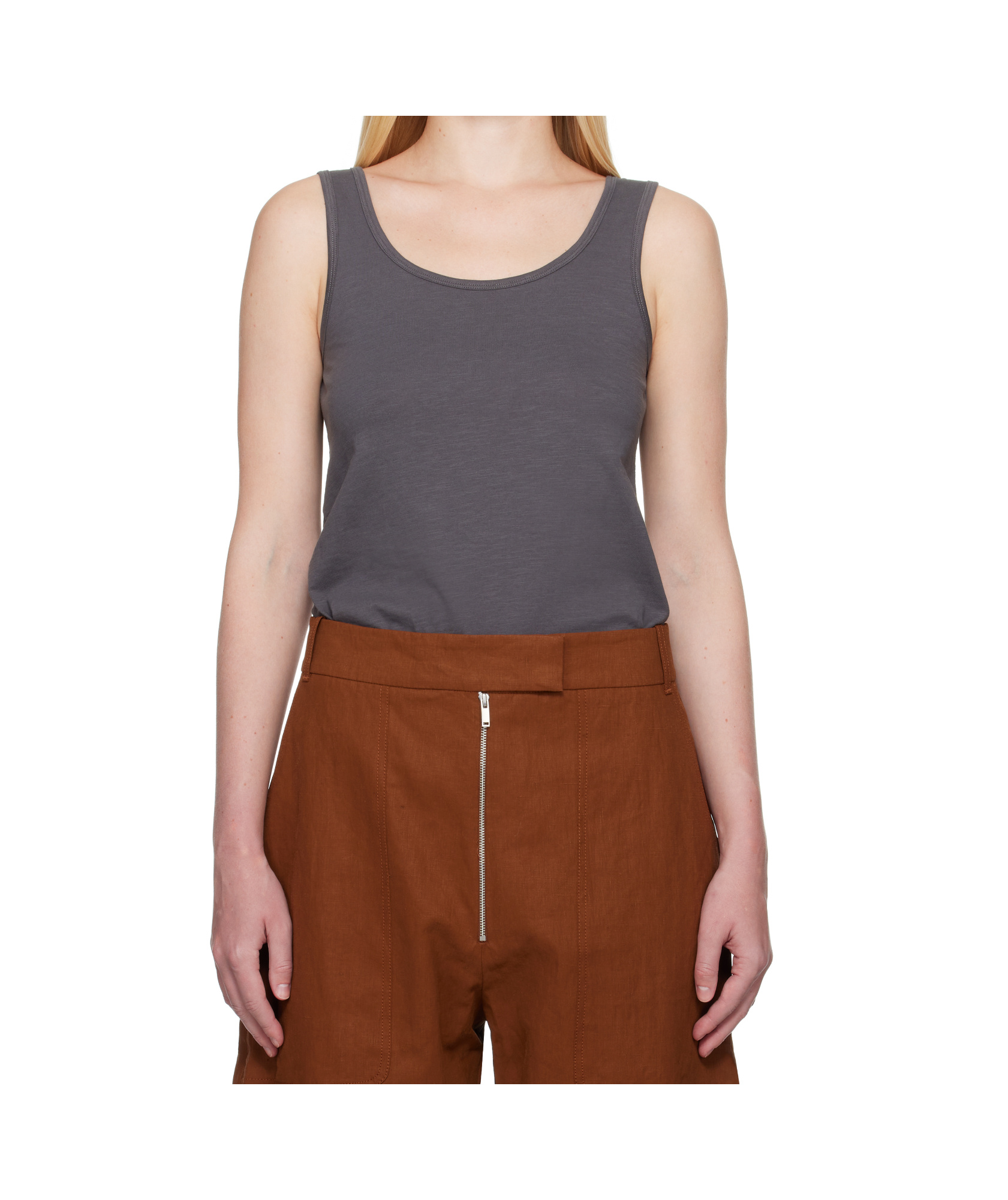 Studio Nicholson Gray Rist Jersey Tank Top