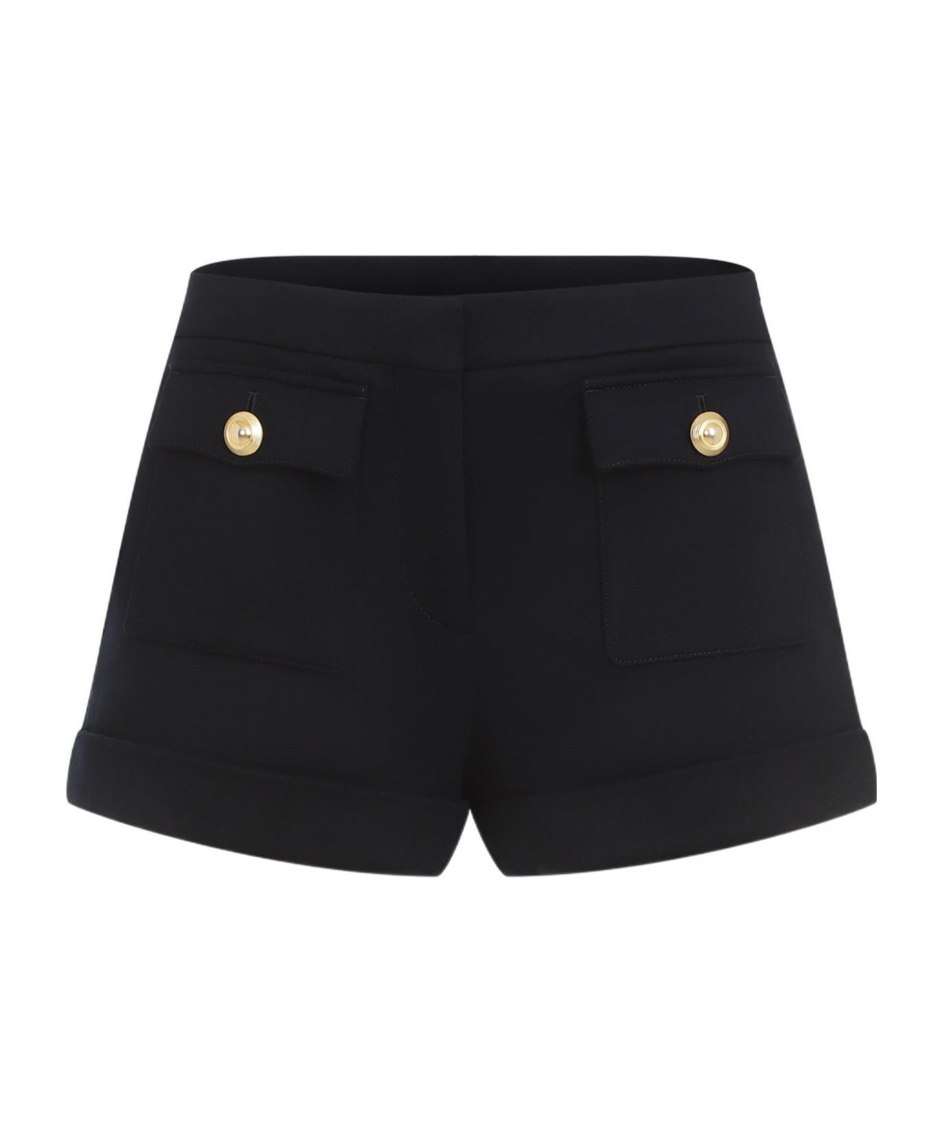 Tom Ford Blue Virgin Wool Bermudas In Black