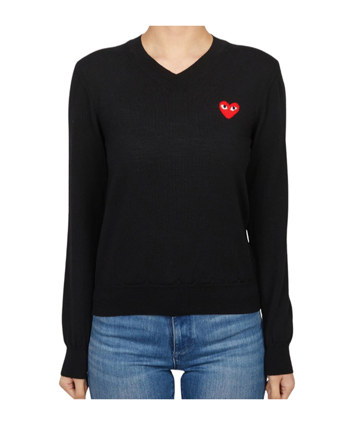 Comme Des Garçons Long-sleeved Sweater In Black