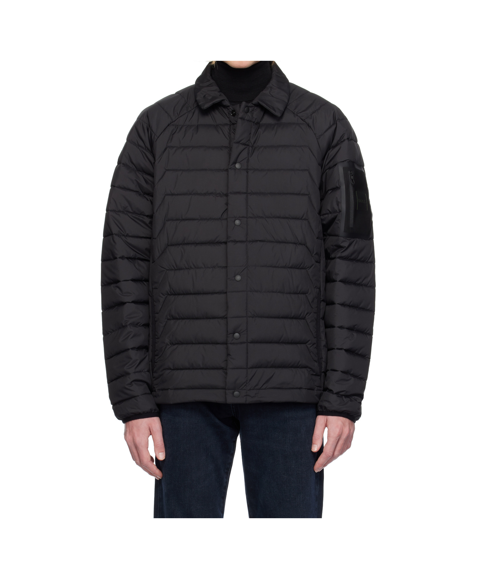 Hugo Boss Taranis Mens Water-repellent Jacket With Lightweight Insulation In Black