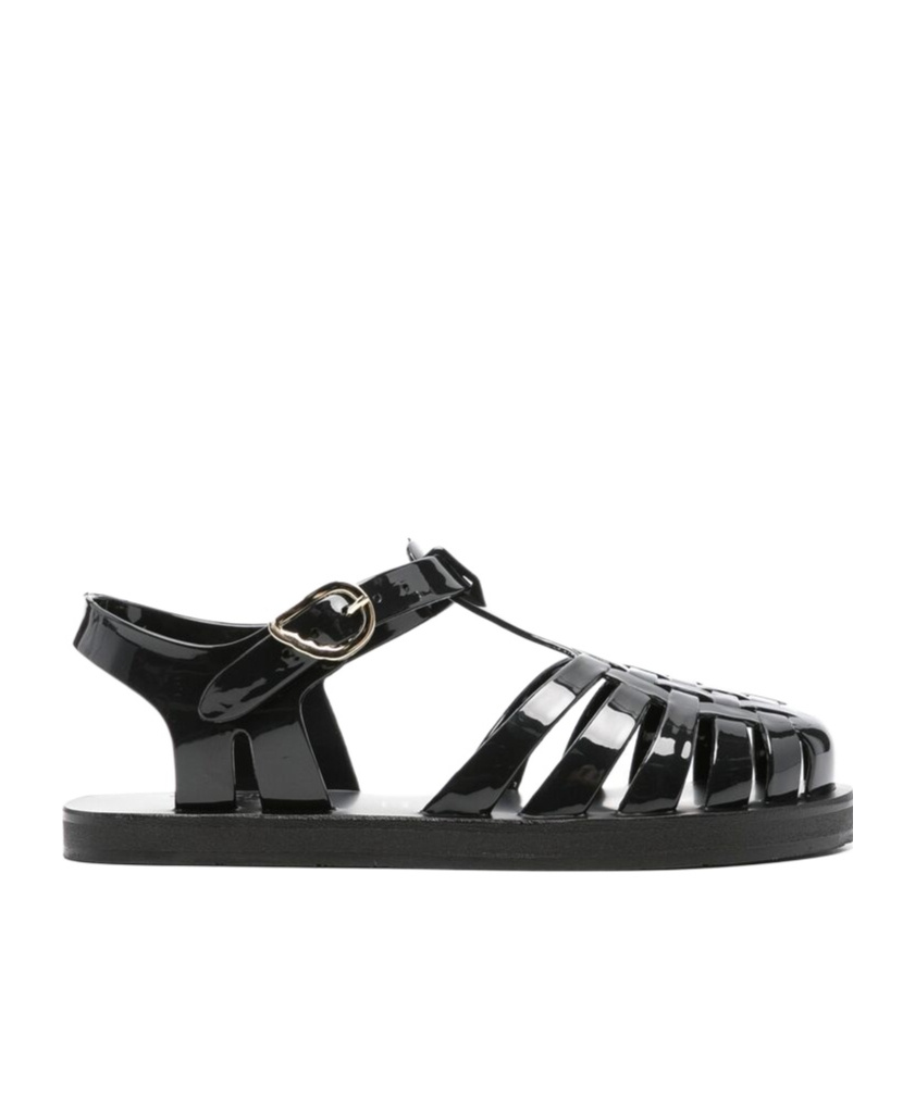 Ancient Greek Sandals Homeria Jelly Flat Sandals In Black