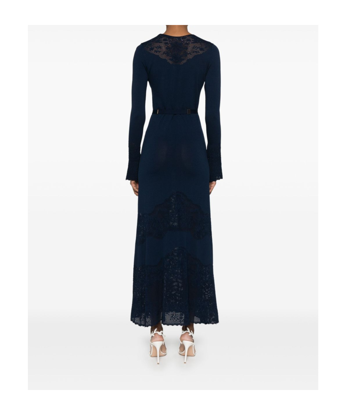 Twinset Openwork-knit Midi Dress