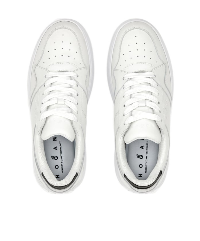 Hogan H645 Leather Sneakers In White