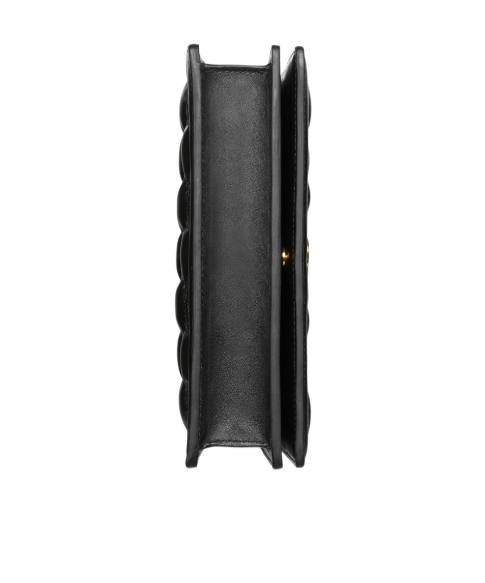 Gucci Gg Matelassé Chain-strap Wallet In Black
