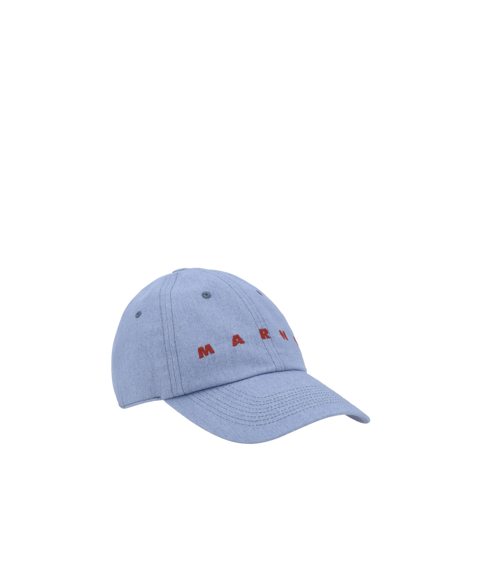 Marni Logo-embroidered Cap In Blue