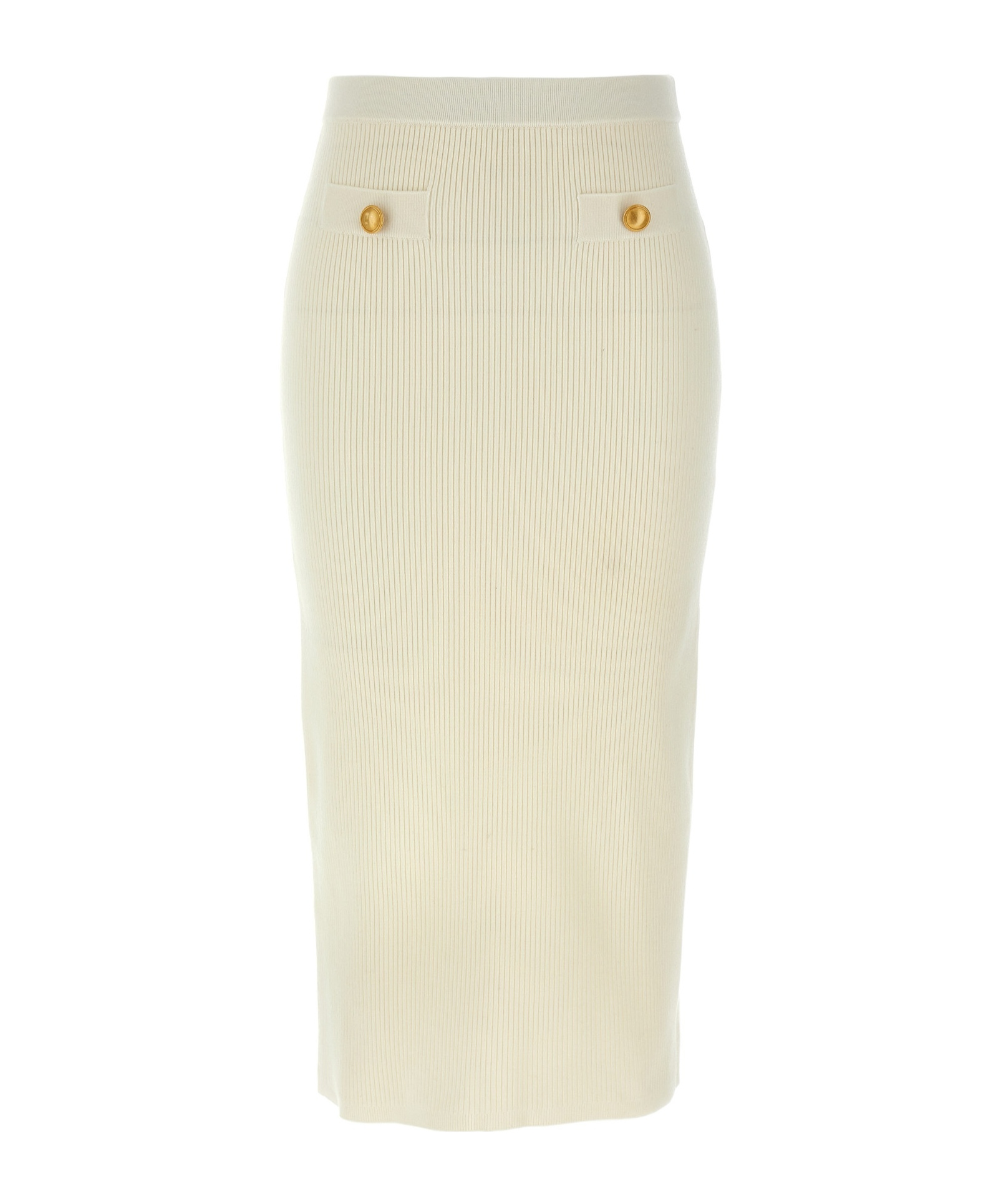 ワンピース ALESSANDRA RICH Women Mid Skirts FABX4027 F4478 1949 Brown Alessandra Rich Ribbed Stretch Wool And Cashmere Midi Skirt