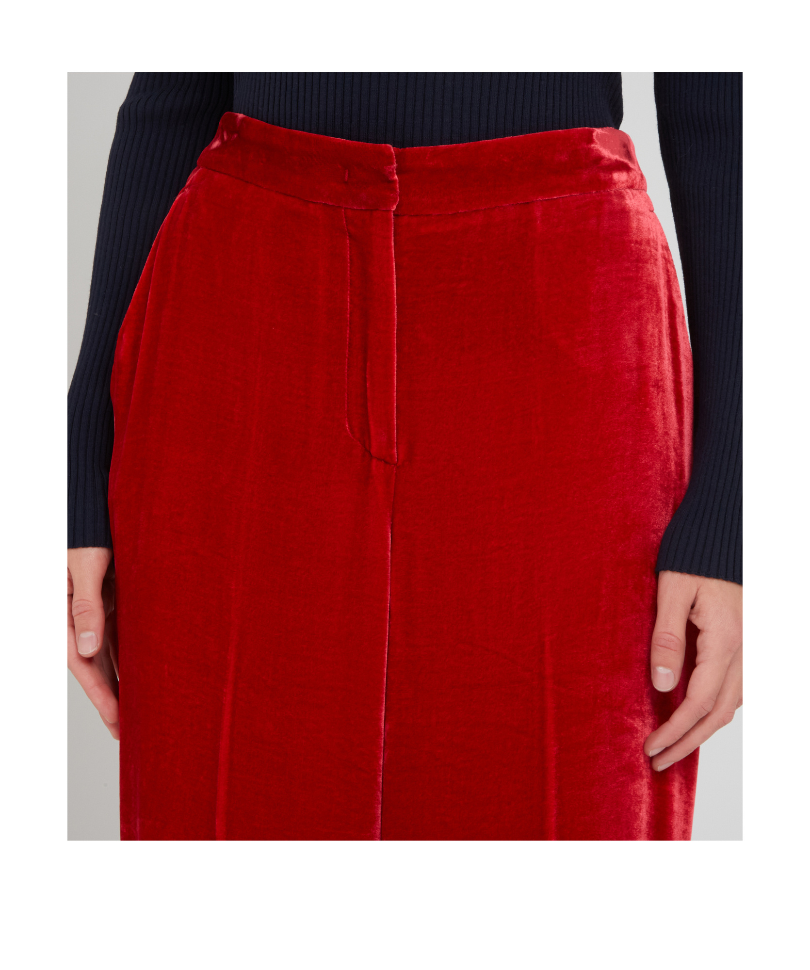 P.a.r.o.s.h Wide-leg Casual Pants In Red