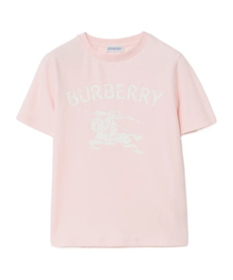 Burberry Ekd Stretch Cotton T-shirt In Neutral