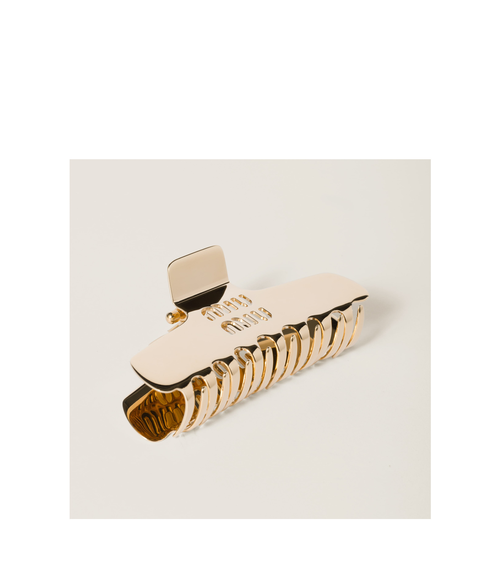 Miu Miu Metal Claw Clip In Yellow