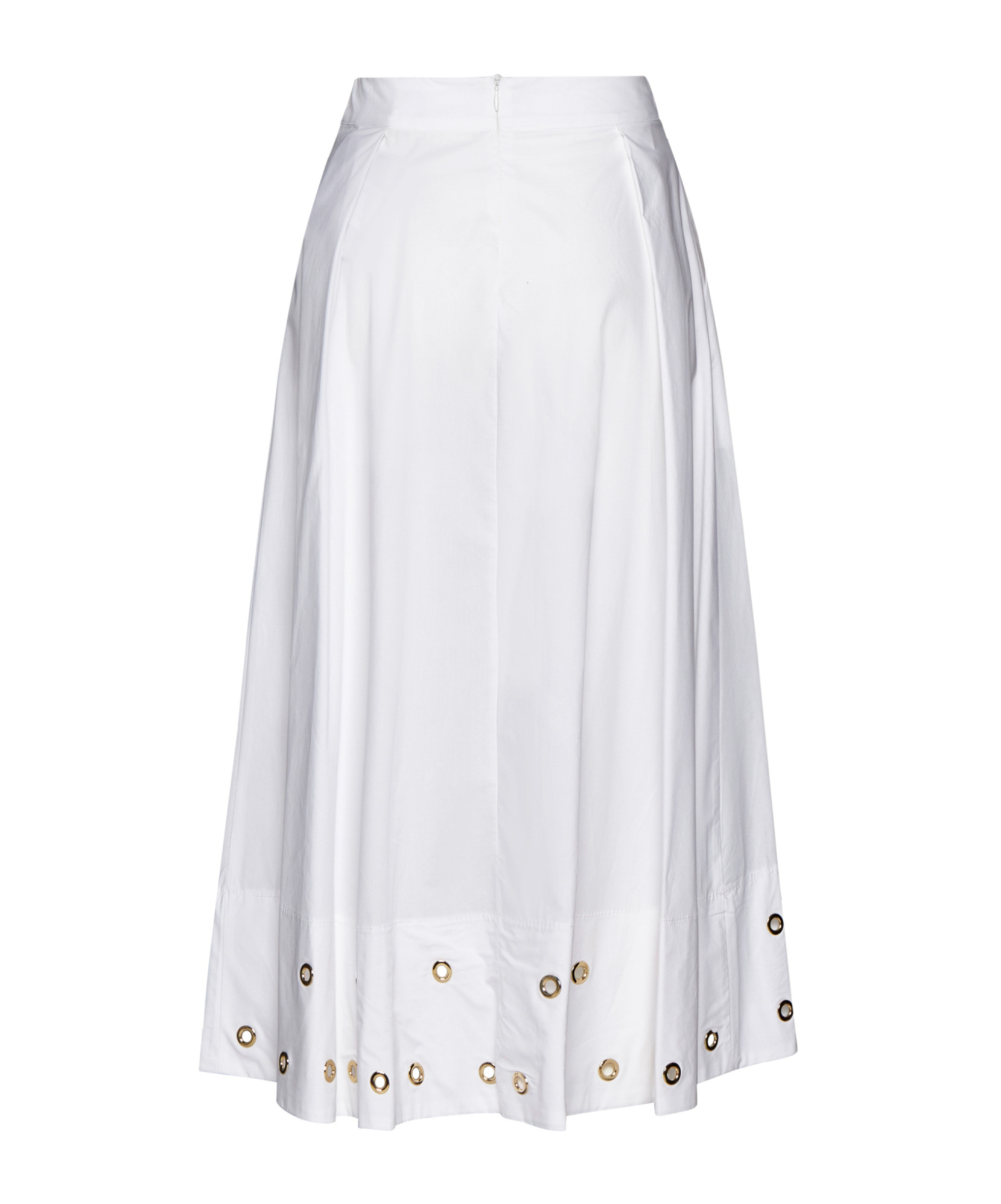 Kaos Eyelet Midi Skirt In Yellow